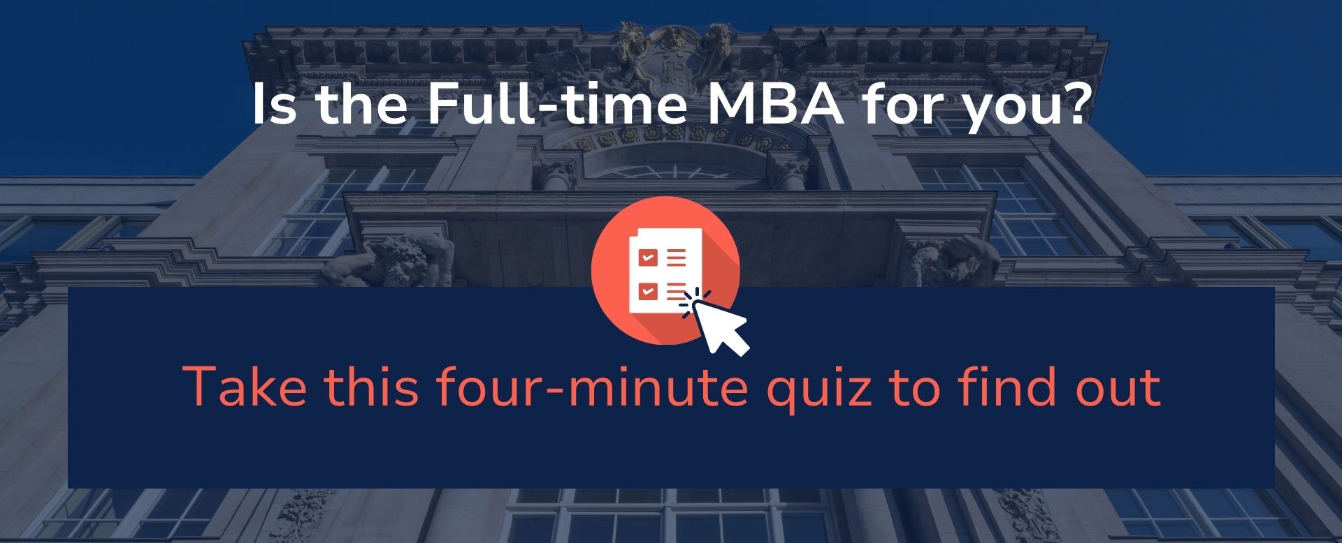 MBA quiz banner button