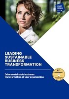 Brochure cover Leading Sustainable Business Transformation