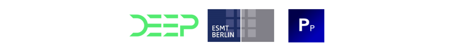 logos of deep, esmt berlin and patent plus