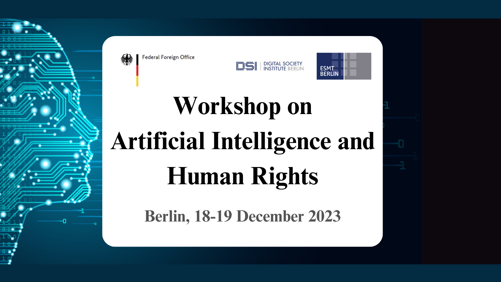 Workshop on Artificial Intelligence and Human Rights