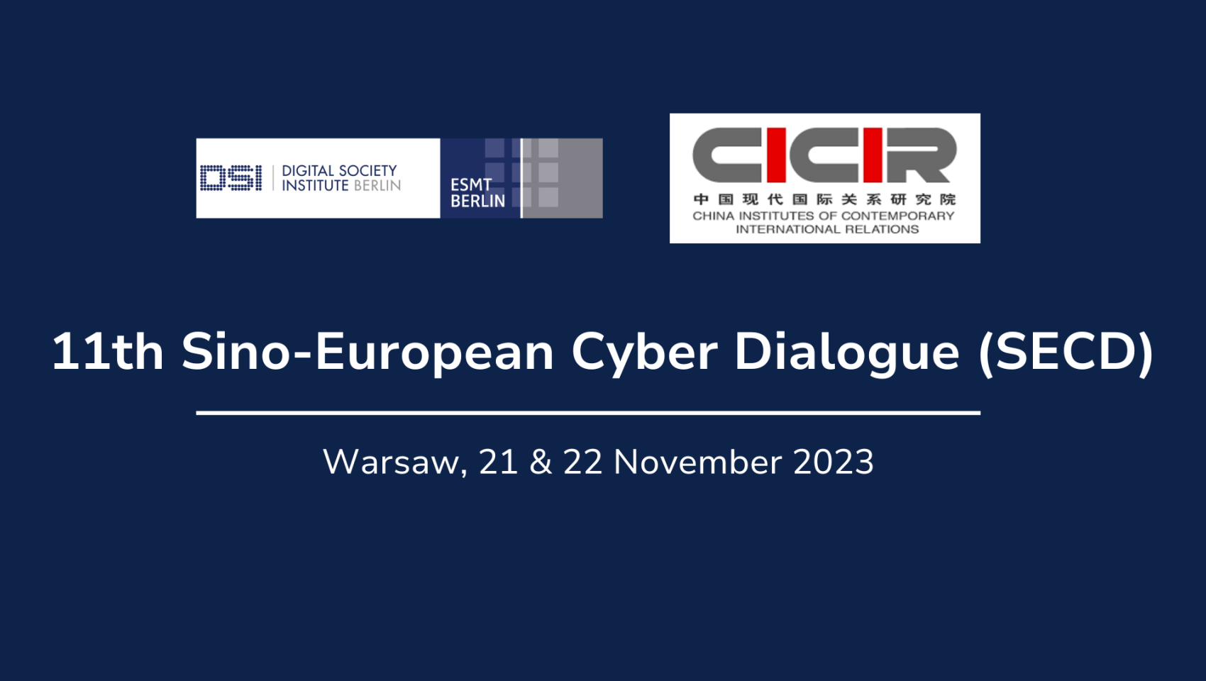 11th Sino-European Cyber Dialogue