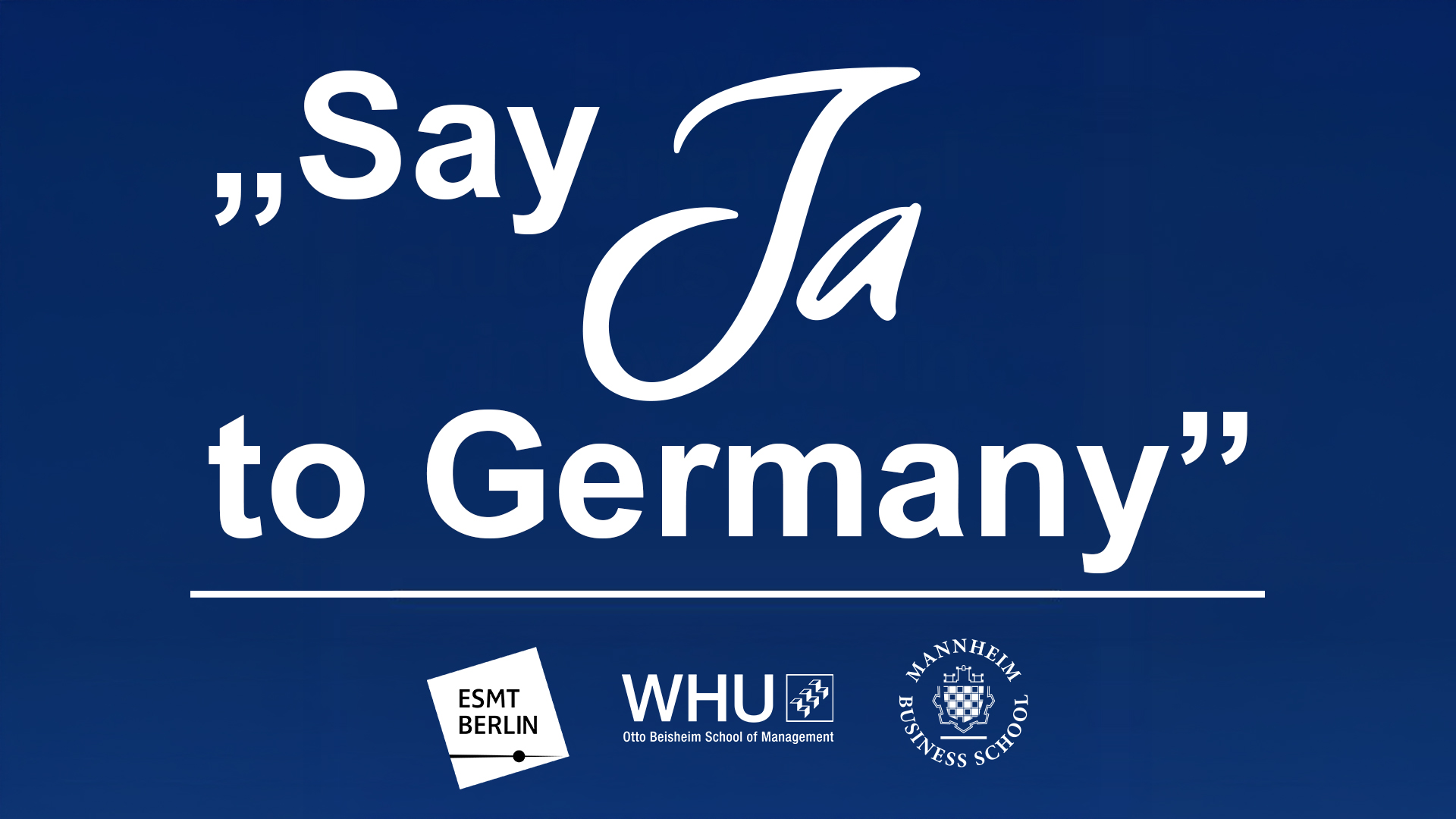 "Say JA to Germany"
