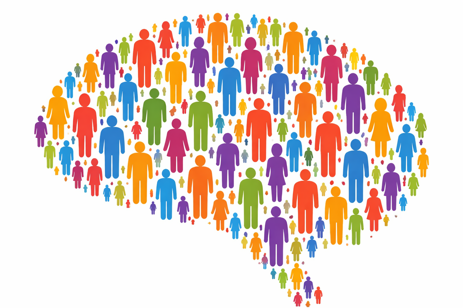 People thinking illustration