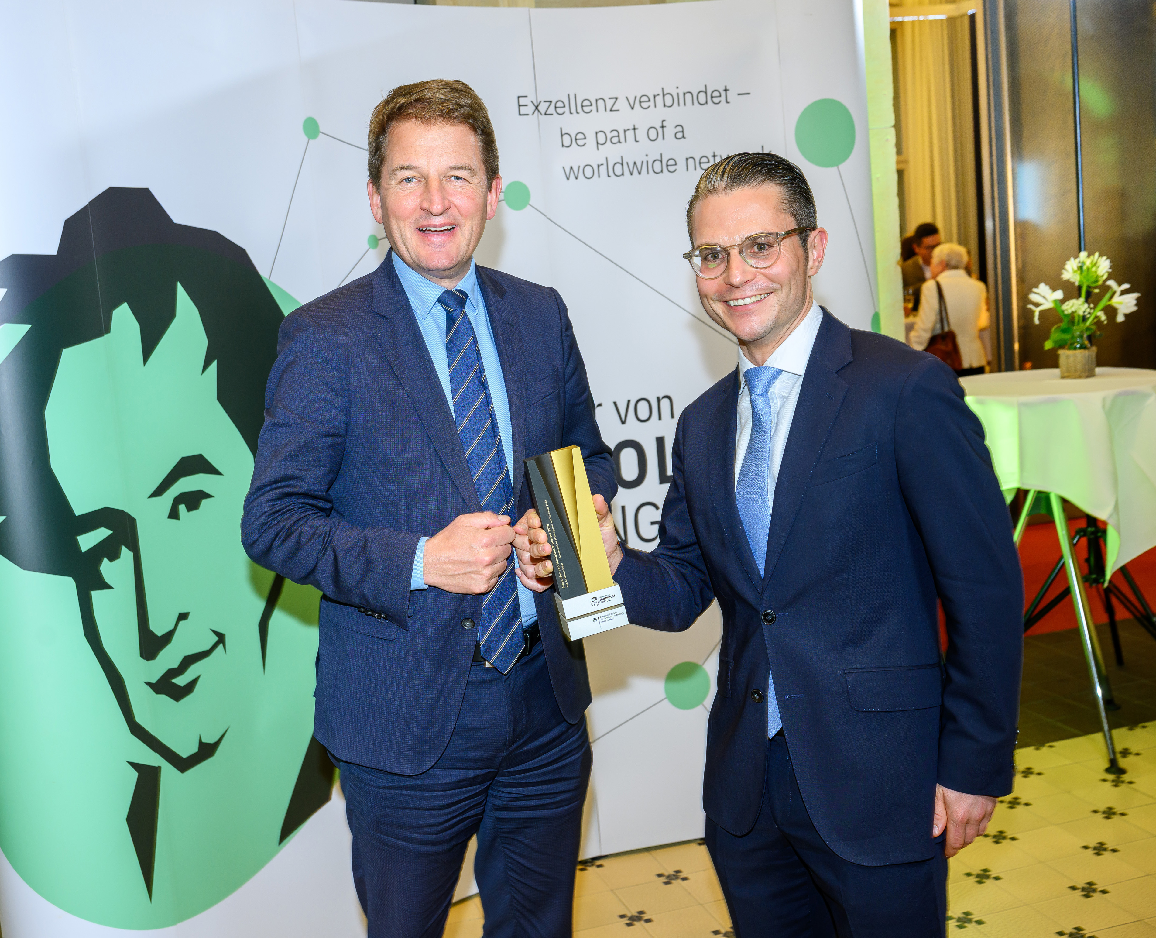 Michael Weber and Jörg Rocholl at the Humboldt professorship award ceremony