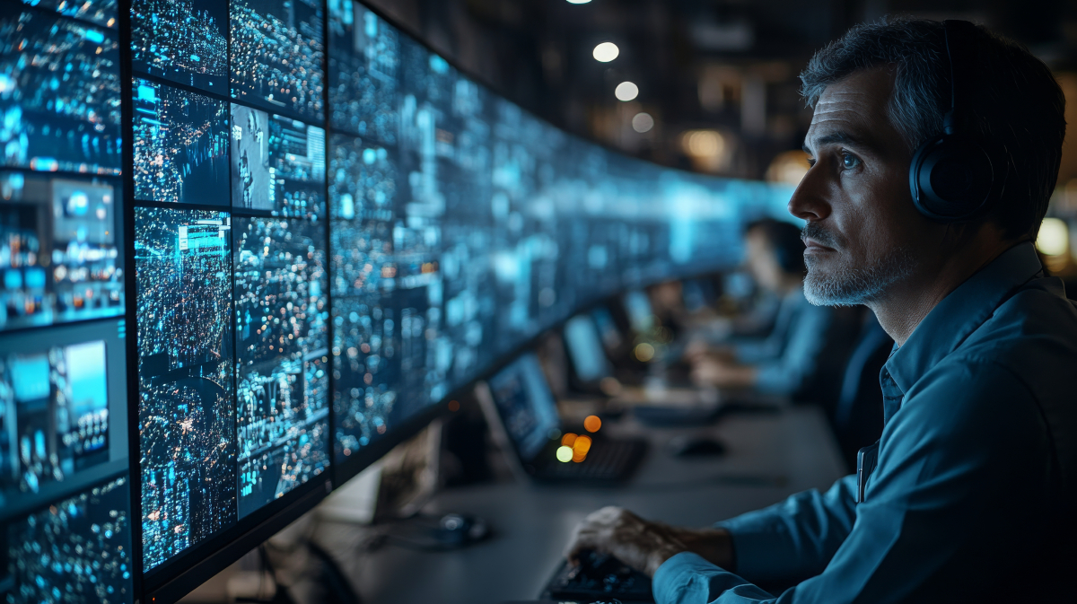 Corporate office utilizing edge computing for real-time data analysis and monitoring
