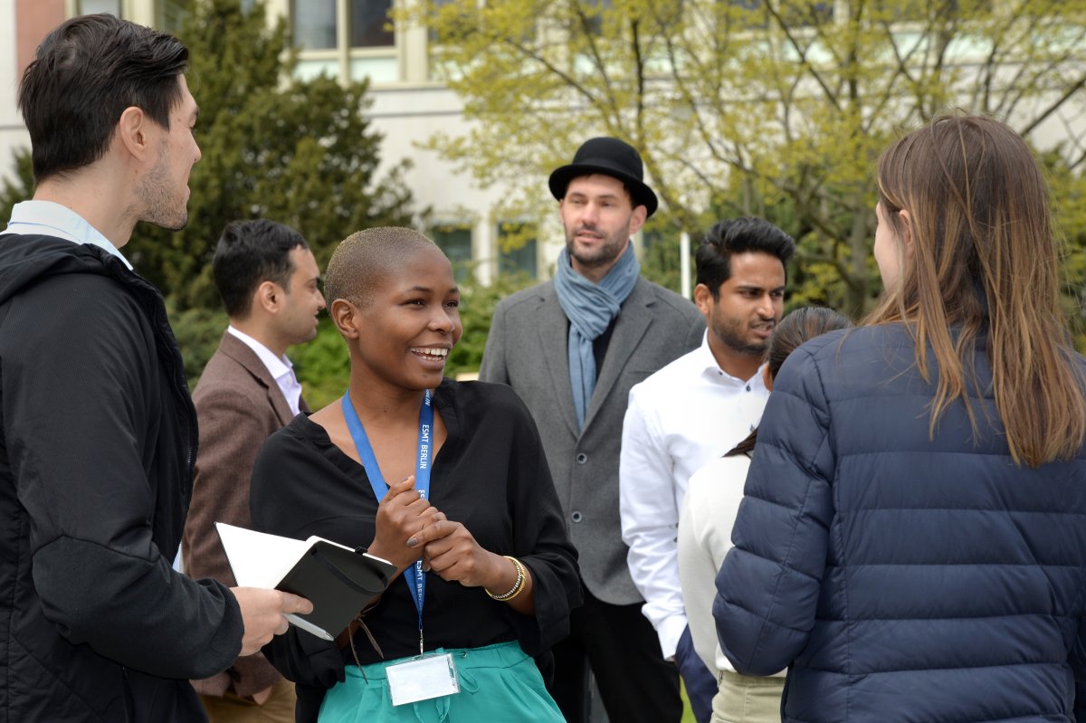 MBA students talking