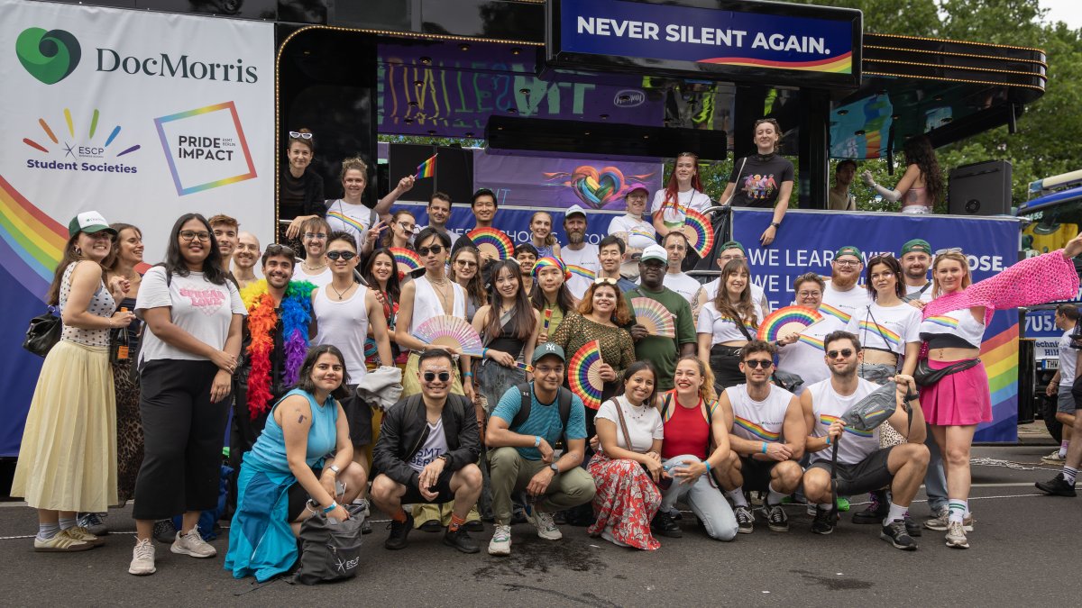 Students and employees at Christopher Street Day