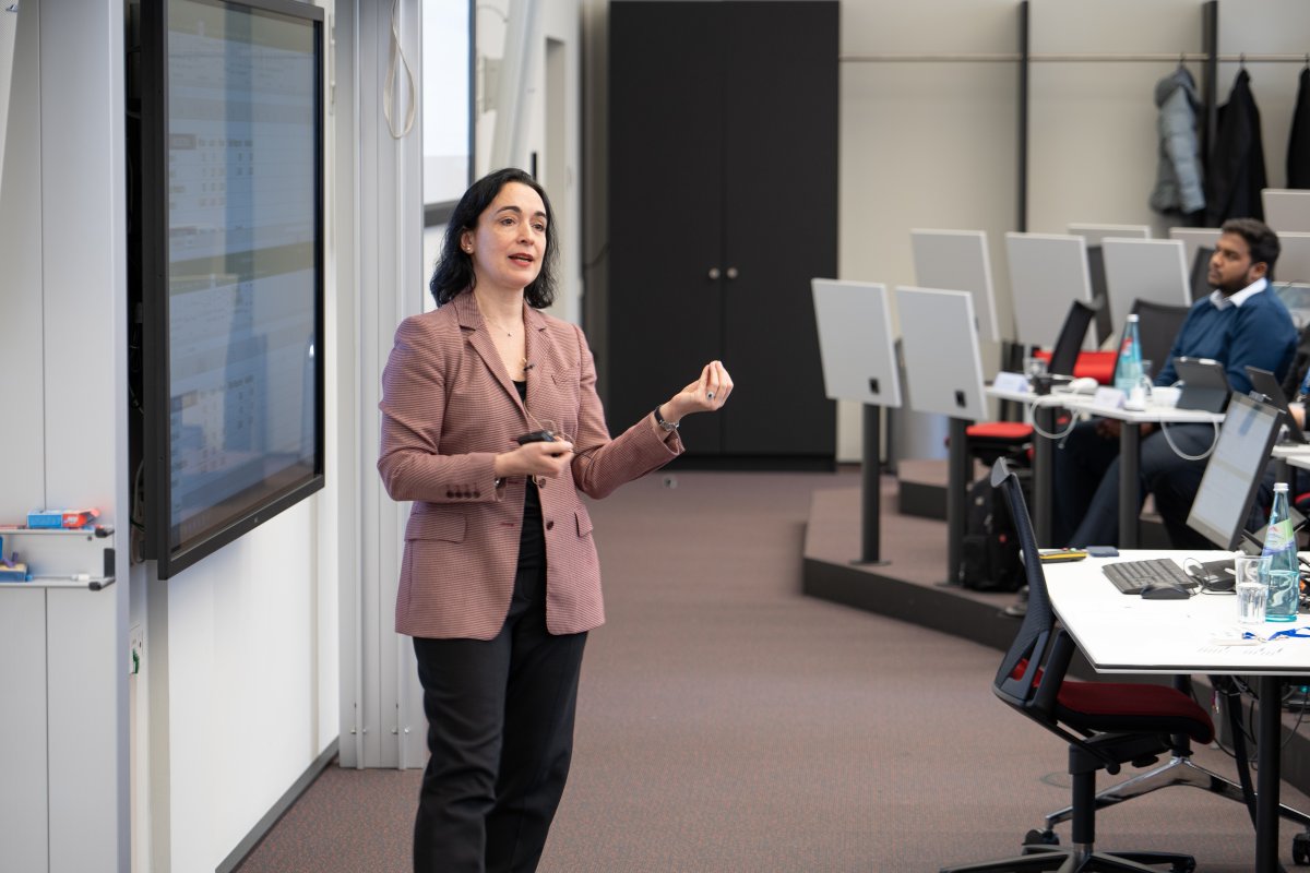 Professor teaching in front of class