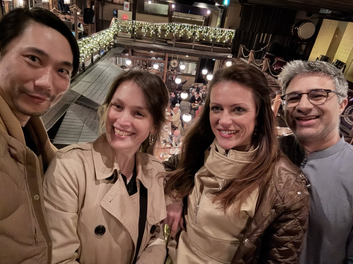 ESMT Berlin Exectutive MBA participant Cveta Majtanovic and colleagues in Tokyo, Japan