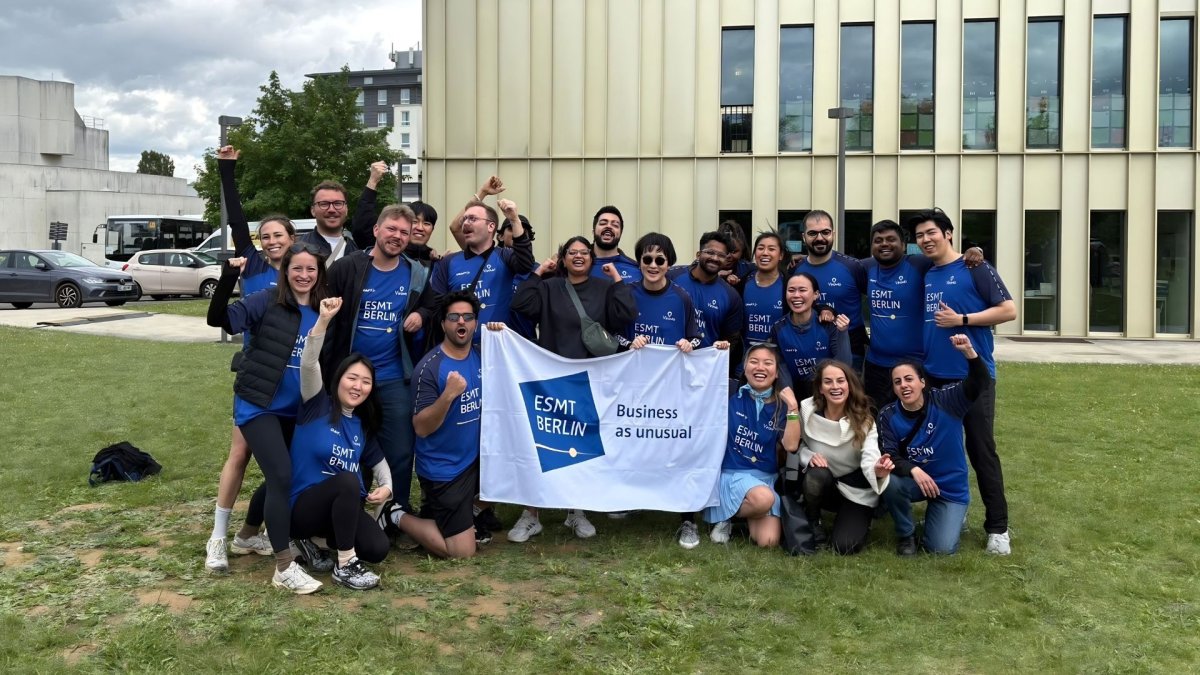 ESMT Full-time MBA students from the Class of 2027 at the MBAT MBA Tournament at HEC Paris