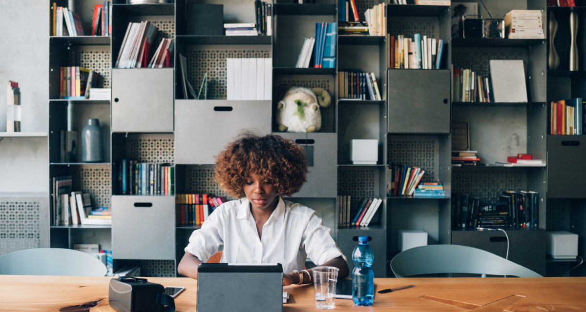 Woman working from home 