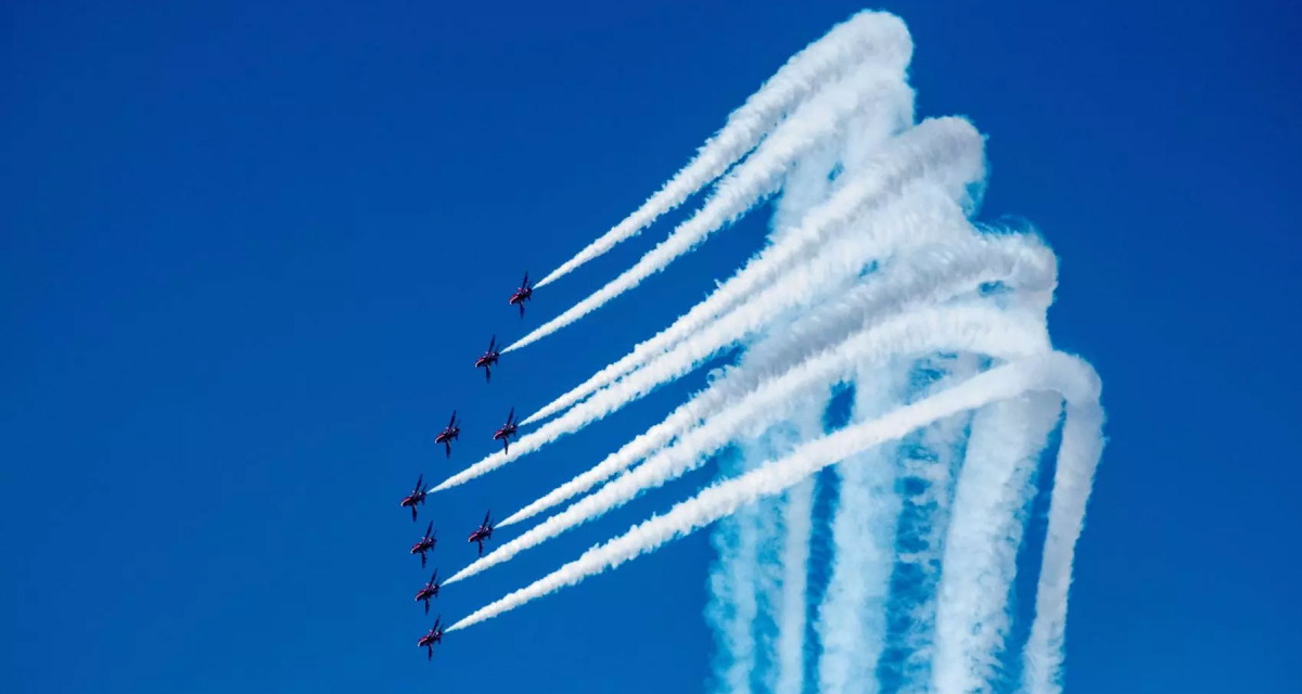 military planes flying in sky