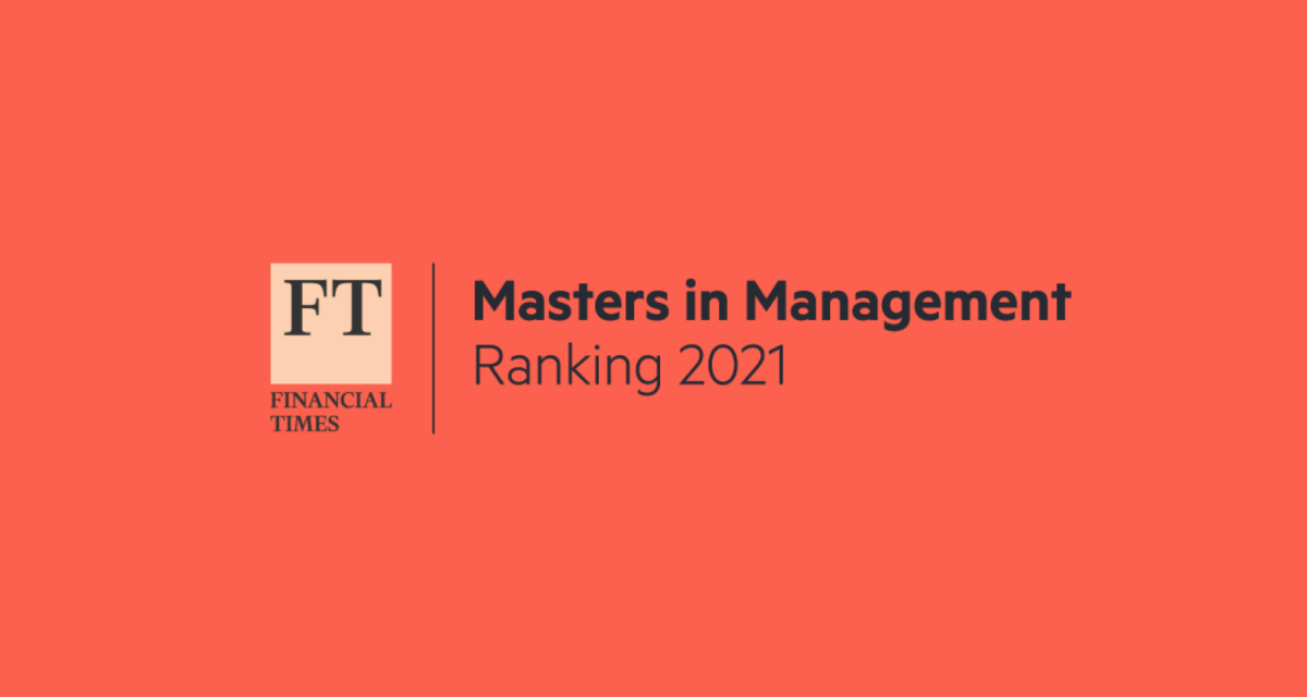 Financial Times logo for Masters in Management ranking 2021