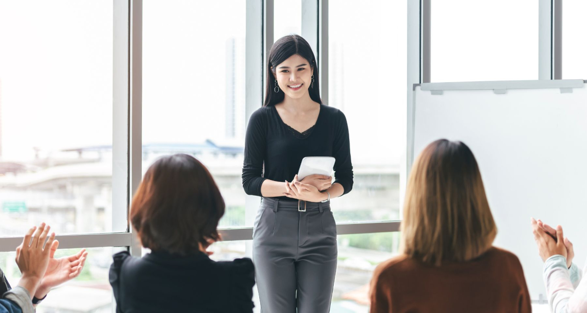 Woman in leadership position