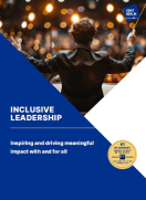 Inclusive Leadership brochure cover featuring an orchestra conductor