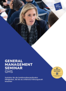 This is a brochure cover for the General Management Seminar