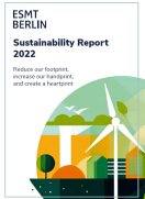 This is the cover image of the ESMT Berlin sustainability report 2022