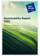 This is the cover image of the ESMT Berlin sustainability report 2023