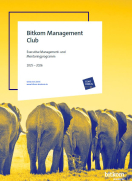 This is a brochure cover for the Bitkom Management Club Program