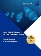 This is the brochure cover of the Implementing AI in the Organization program