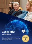 Managers on the cover of the Geopolitics for Business brochure