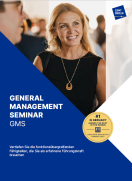 This is a brochure cover for the General Management Seminar brochure
