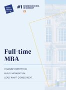 Full-time MBA brochure cover