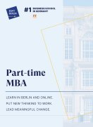 Part-time MBA brochure cover
