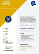 brochure cover Leading change