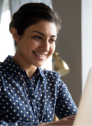 Female working on laptop