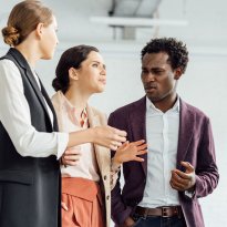 Colleagues having a discussion 