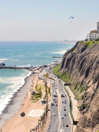 Coastline in Lima, Peru
