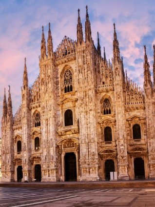 image of Milan Cathedral at sunrise