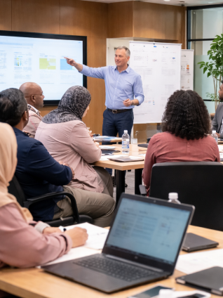Participants engaged in a group discussion during a workshop session