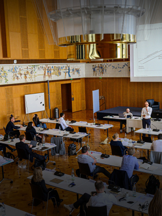 Image of EMBA participants in class