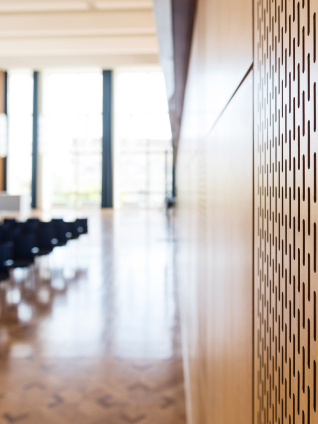 A photo of a conference hall