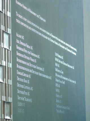 ESMT founder names on wall