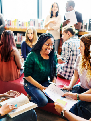 Student group working together