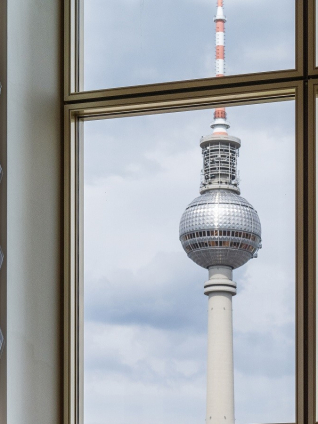 Berlin TV tower from Auditorium Maximum