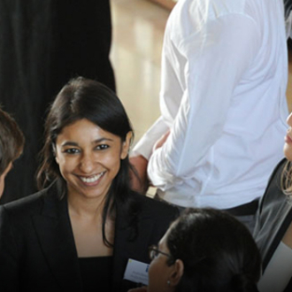 This is a photo of an ESMT student with her peers.