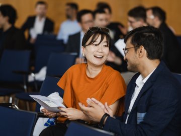 Alumni talking