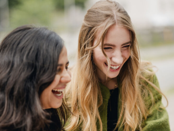Laughing students