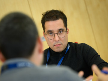 Participants in the classroom during group work