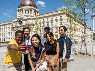 MBA students taking a photo