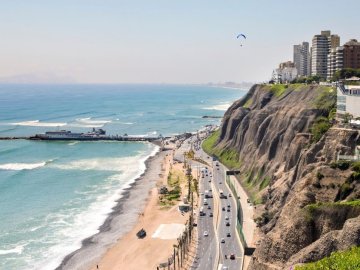 Coastline in Lima, Peru