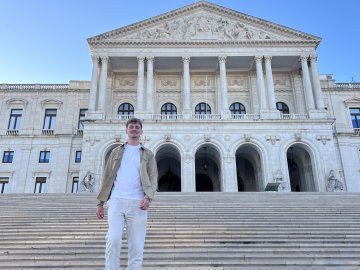 Lucas at the São Bento Palace (Palácio de São Bento), in Lisbon Portugal