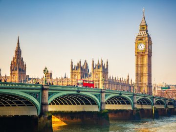 Westminster in London with a view of Big Ben