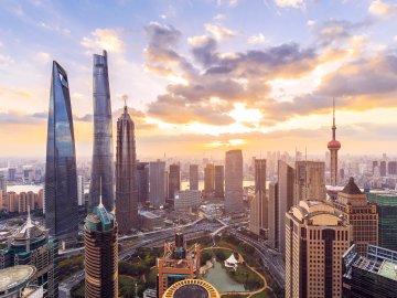 Image of the CBD in Shanghai, China