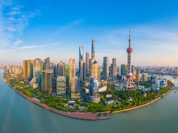 An image of the downtown area of Shanghai, China