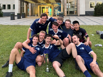 Student v Staff soccer tournament winners
